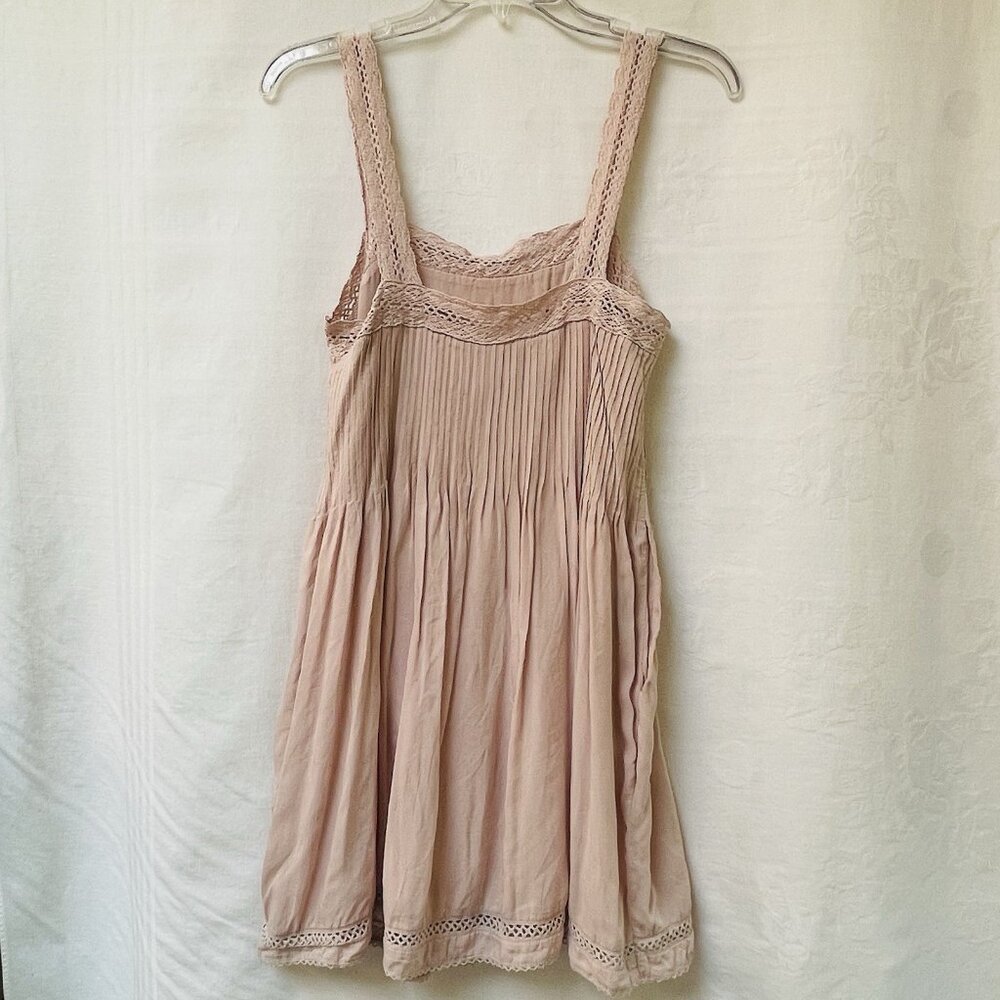 Aritzia Wilfred Blouse Womens XS Pleated Y2K Sleeveless Babydoll Cottage Beach - Picture 3 of 10